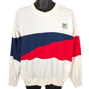 Vintage Arboretum Golf Club Windbreaker Jacket Mens Size Large White Made In USA